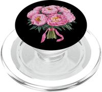 Bouquet de pivoines roses pour maman mariée demoiselle d'honneur mariage PopSockets PopGrip pour MagSafe