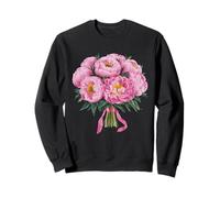 Bouquet de pivoines roses pour maman mariée demoiselle d'honneur mariage Sweatshirt