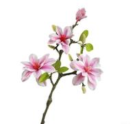 Bouquet de pour magnolia Artificiel en Soie 32cm pour déco Bouquet | Tissu soie pour premium, pétales vivants, tiges flexibles, 32cm hauteur, aspect naturel(Purple)