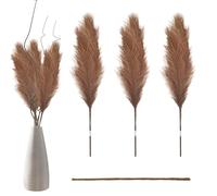 Bouquet de roseaux séchés, Bouquet d' de la Pampa, Artificiel, 110 cm, phragmites rustiques de Ferme, Arrangement de Fleurs séchées bohème pour Mariage et décoration d'intérieur