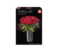 Educa Borrás Jeu éducatif Bouquet Roses Art floral Rouge Enfants