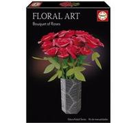Educa Borrás Jeu éducatif Bouquet Roses Art floral Rouge Enfants