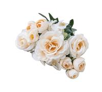 Bouquet de roses artificielles 7 fleurs artificielles - Décoration de mariage - Peu d'entretien - Décoration de mariage