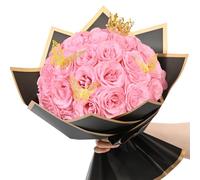 Bouquet de roses artificielles à paillettes à faire soi-même, créez les initiales du nom de votre amour avec un bouquet de roses artificielles pour la Saint-Valentin, un anniversaire de mariage, un