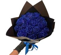 Bouquet de roses artificielles à paillettes, bouquet de roses artificielles brillantes à faire soi-même, cadeau d'amour, fleurs artificielles au toucher réel pour bouquets, fêtes, décoration