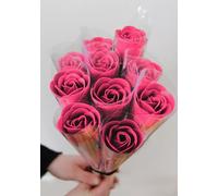 Bouquet de roses de bain " Set 10 x roses de bain " Confettis de bain parfumés aux roses " Roses de savon " Bouquet de fleurs [Rose]