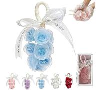 Bouquet de savon parfumé à la rose en cristal fait à la main sur une corde, pour se laver les mains et l'air frais, décoration d'intérieur exquise et choix de cadeau pour salle de bain et vacances