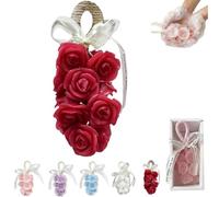 Bouquet de savon parfumé à la rose en cristal fait à la main sur une corde, pour se laver les mains et l'air frais, décoration d'intérieur exquise et choix de cadeau pour salle de bain et vacances