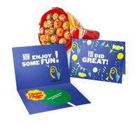 Bouquet de Sucettes Chupa Chups avec Carte de Vœux Personnalisée - 19 Sucettes Chupas Chups aux Goûts Variés dans un Bouqet Cadeau accompagné d'une Carte imprimée, Personnalisable avec Nom et Texte