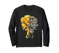 Bouquet de Tournesol I Can Do All Things Through Christ Manche Longue