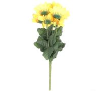 Bouquet de tournesols artificiels, 7 têtes de fleurs en soie pour la maison, le jardin, la fête de mariage, la décoration de bureau, faux bouquet de plantes jaunes