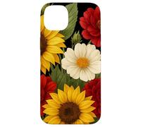 Bouquet de tournesols Dahlia et Cosmos Rustique Ferme d'été Coque pour iPhone 14 Plus
