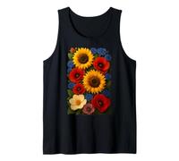 Bouquet de tournesols et de Coquelicots Graphiques d'été Rustique Débardeur