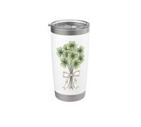 Bouquet de trèfle avec nœud pour la Saint-Patrick Gobelet isotherme en acier inoxydable double paroi