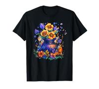 Bouquet de Tulipes de Coquelicots dans Un Vase T-Shirt