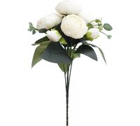 Bouquet décoratif de pivoines artificielles, blanc, 1pc