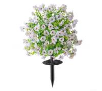 Bouquet d'eucalyptus artificiel en soie avec disque de fixation pour extérieur pour décoration de mariage, jardin, terrasse, balcon et accessoires de photographie (6)