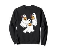 Bouquet d'halloween Trio fantomatique Tenant des citrouilles Sweatshirt