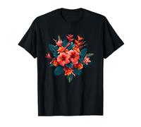 Bouquet d'hibiscus hawaïen Paradis Tropical T-Shirt