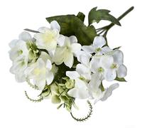 Bouquet d'hortensias fabriqué à la main en plastique avec des feuilles réalistes pour une décoration intérieure toute l'année