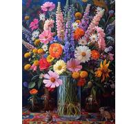 Bouquet Diamond Painting Adulte Paysage Diamond Painting, 5D DIY Diamant Art Set, Loisirs Créatifs Adultes Kit, Cristal Art Point de Croix Kit Peinture, Cheerful Painting Enfant, Cadeau Femme -TL70SN