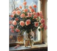 Bouquet Diamond Painting Adulte Paysage Diamond Painting, 5D DIY Diamant Art Set, Loisirs Créatifs Adultes Kit, Cristal Art Point de Croix Kit Peinture, Cheerful Painting Enfant, Cadeau Femme -TL690T