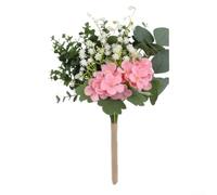 Bouquet d'orchidée eucalyptus artificielle 40 cm Fleur de mariage | Les fleurs en tissu réalistes offrent une décoration élégante pour la maison et un arrangement de mariage avec peu