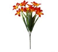 Bouquet d'orchidées artificielles pour la décoration intérieure, les arrangements de mariage et les besoins de photographie en studio (rouge coucher de soleil)