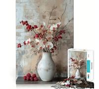 Bouquet d'orchidées Blanches Puzzle de 1000 pièces Jeu de Concentration Découpe Experte Artisanat Fascinant Passe-Temps captivant pour Les Moments de détente (38x52cm)