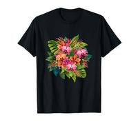 Bouquet d'orchidées Exotiques hawaïennes Feuilles Tropicales T-Shirt