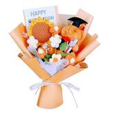 Bouquet d'ours de remise de diplôme 2026, bouquet de fleurs au crochet fait à la main, cadeau pour l'obtention d'un diplôme, lui/elle, bouquets d'ours heureux de 2026, souvenir de remise de diplôme