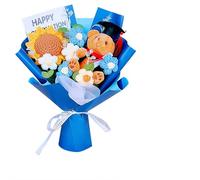 Bouquet d'ours de remise de diplôme 2026, bouquet de fleurs au crochet fait à la main, cadeau pour l'obtention d'un diplôme, lui/elle, bouquets d'ours heureux de 2026, souvenir de remise de diplôme