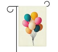 Bouquet d'un mini ballon drapeau de jardin saisonnier vacances toile de jute double face maison cour drapeaux extérieurs 30,5 x 45,7 cm