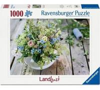 Bouquet estival de prairie avec étoile du sud bleu ciel