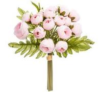 bouquet fleur artificielle 18 camélia rose 30cm - jja 155721b Rose