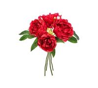 bouquet fleur artificielle 4 pivoine prune 30cm - 110348b