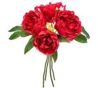 bouquet fleur artificielle 4 pivoine prune 30cm - 110348b