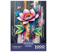 Bouquet Fleur Puzzle 1000 Pièces Cadeau Unique intéressant Jeu Éduchatif Challenge Toy À De Qualité Supérieure Peinture Art pour Adultes Et Enfants À Partir De 12 Ans 52x38cm/1000pcs