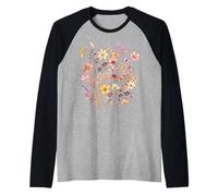 Bouquet Fleurs Sauvages Botanique Vintage Prairie Manche Raglan
