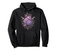 Bouquet Floral Colibri Fleurs Violettes Botanique Sweat à Capuche