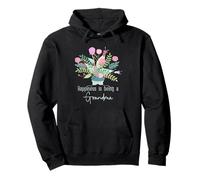 Bouquet Floral Vintage Happiness is Being Grandma Sweat à Capuche