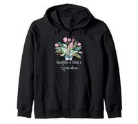 Bouquet Floral Vintage Happiness is Being Grandma Sweat à Capuche