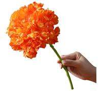 Bouquet Hortensia Soie pour bord Brûlé Réaliste 20x36cm Bouquet(Deep Orange)