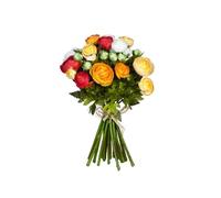 Bouquet Mica Decorations Ranunculus Orange Polyester H35xl26xL26cm