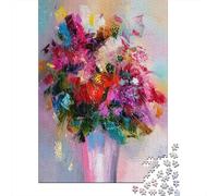 Bouquet of Emotions Panneau Métallique Rustique 52x38cm/1000pcs pour Le Salon, pour Les Amateurs De Plaques en Métal