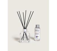 MAISON BERGER Bouquet Parfumé Champs de Lavande Glaçon Transparent, 100 ml | Coffret complet : flacon en verre transparent, 6 bâtonnets et recharge Champs de Lavande 100 ml