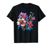Bouquet Vintage d'hibiscus Tropical et de Fleurs Sauvages T-Shirt