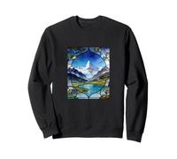 Bouquetin Style vitrail France Parc National des Écrins Sweatshirt