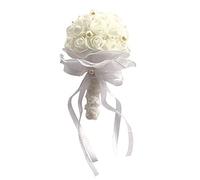 Bouquets de mariée pour Le Mariage, Faux Bouquet de mariée Artificielle Fleur Bouquets de Mariage, Fleurs Strass Perles Bouquets de mariage Bouquet artificiel Bouquet de roses artificielles