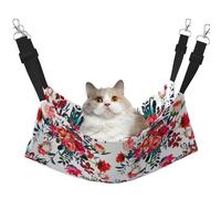 Bouquets Floraux Chics et Lumineux, Rouge et Bleu Marine,Hamac Suspendu pour Chat, lit Suspendu Doux Double Face pour Petits Chiens,L